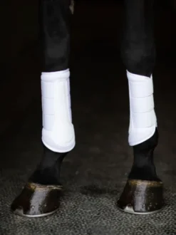 Guêtres de dressage Classic mesh Blanc Rose Gold - Equestrian Stockholm