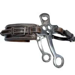Hackamore cuir branches courtes et plates - Jump'in
