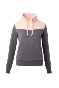 Hoodie jade rose et gris Horze