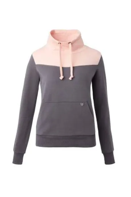 Hoodie jade rose et gris Horze