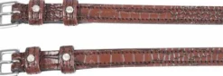 Lanières d'éperons cuir croco marron - Harry's Horse