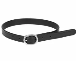 Lanières Eperon Cuir Basic Noires Qhp