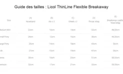 Licol flexible à rupture ThinLine, très sûr, sans frottements, large muserolle