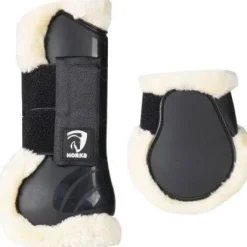 Lot guêtres et protège-boulets fausse fourrure - Horka