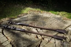 Montants de releveur bruns - hfi - surpiqûres ton sur ton