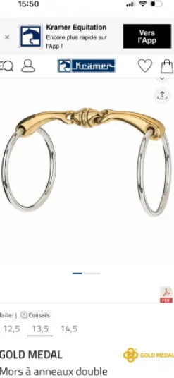 Mors à anneaux double brisure Anatomical Roll