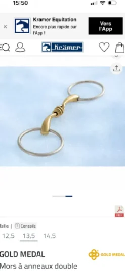 Mors à anneaux double brisure Anatomical Roll