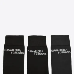 Pack de 3 paires de chaussettes Jacquard Noir - Cavalleria toscana