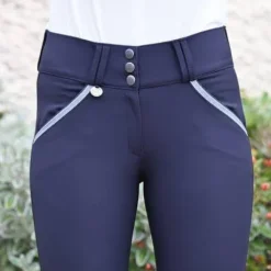 Pantalon d'équitation dame Sofia Marine - Jump'In - Tissu SOFT TEX