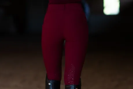 Pantalon Elite Knee Grip Dark Bordeaux - Equestrian Stockholm