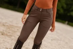 Pantalon Elite Knee Grip Equestrian Stockholm - Mid Brown