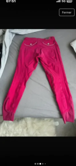 Pantalon equithème rose Fuschia XS