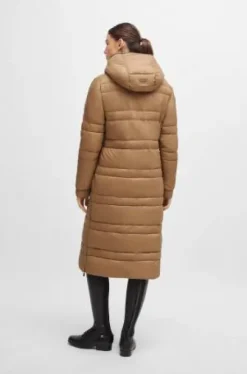 Parka doudoune longue Esmee Long Puffer Camel - Boss Equestrian