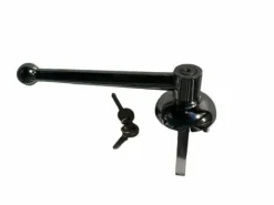 Poignée centrale laiton chromé à clés - 20.5 cm