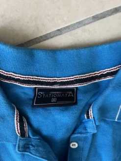 Polo bleu turquoise stationata