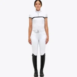 Polo compétition Mesh Jersey WHITE - CAVALLERIA TOSCANA
