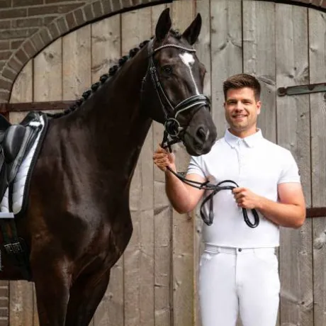 Polo concours Berno homme - QHP - tissu technique léger