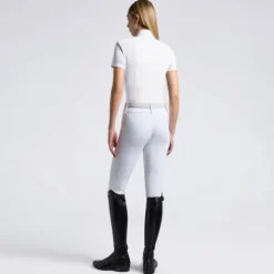 Polo de compétition Jersey zip Blanc - CAVALLERIA TOSCANA