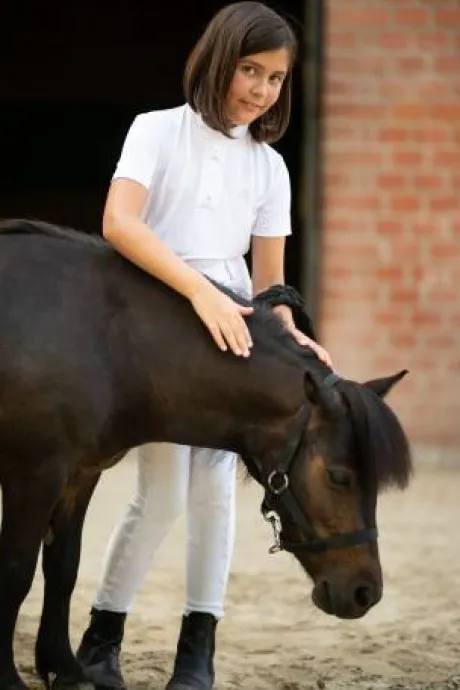 Polo de concours enfant ILOVE CRYSTAL - Cavalliera - Manches courtes