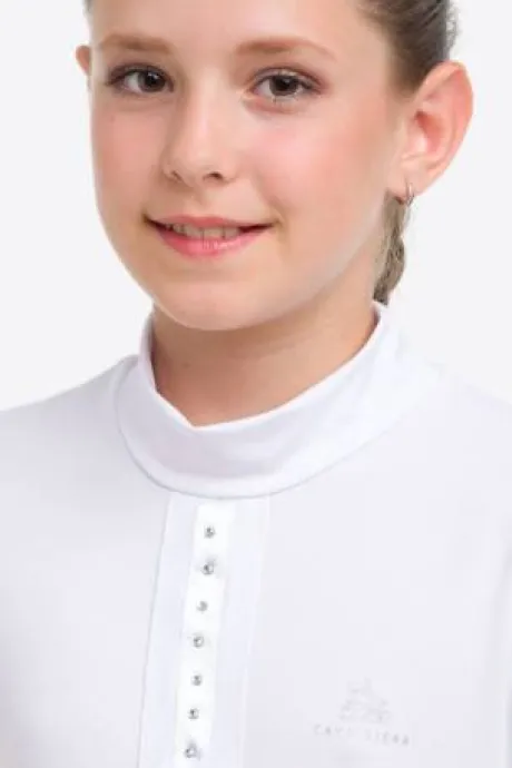 Polo de concours enfant ILOVE CRYSTAL - Cavalliera - Manches courtes
