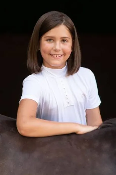 Polo de concours enfant ILOVE CRYSTAL - Cavalliera - Manches courtes