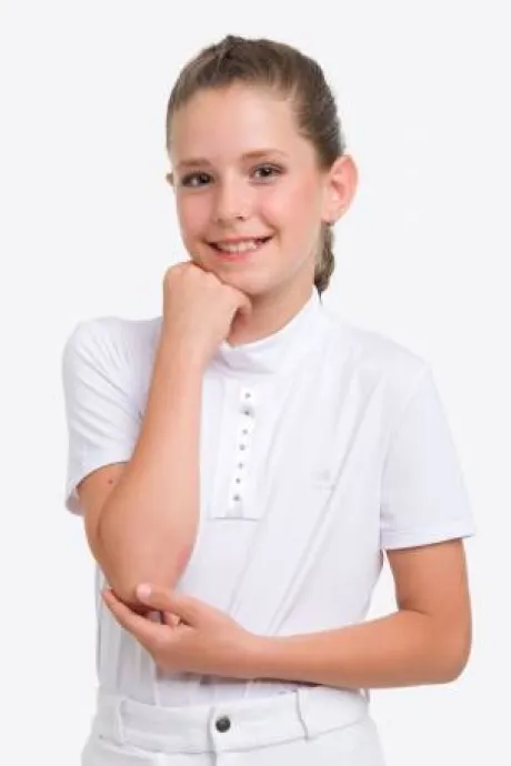 Polo de concours enfant ILOVE CRYSTAL - Cavalliera - Manches courtes