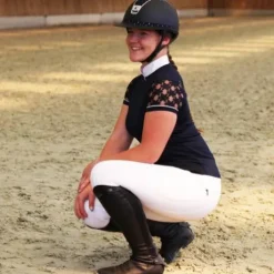 Polo de concours femme - Celeste  - Equestre