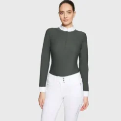 Polo de concours manches longues Aloise FW25 - Samshield - Tissu respirant