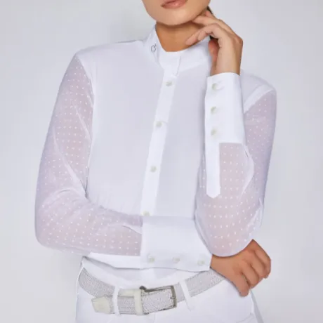 Polo de concours manches longues Polka Dot - CAVALLERIA TOSCANA