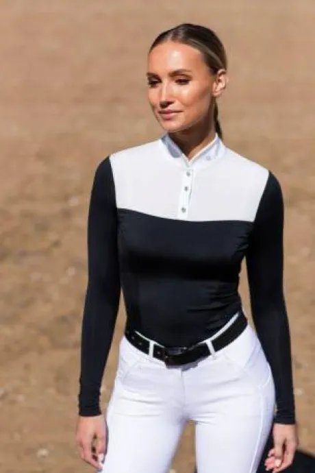 Polo de concours manches longues Revenew Black Edition - Equestrian Stockholm