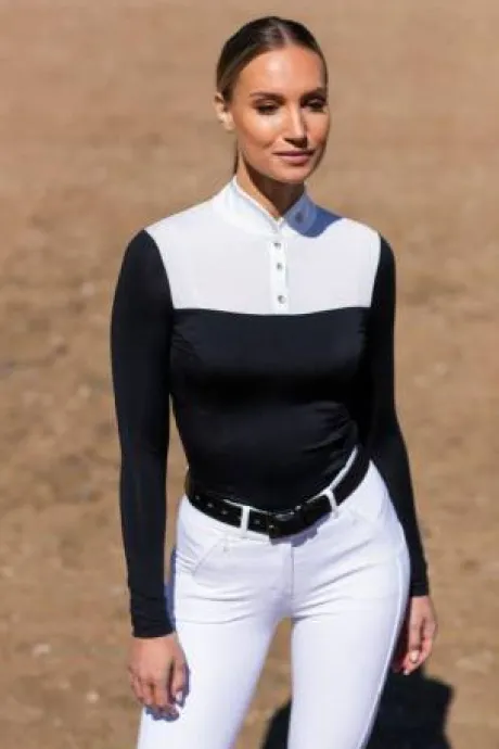 Polo de concours manches longues Revenew Black Edition - Equestrian Stockholm