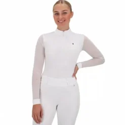 Polo de concours manches longues Senah QHP - Tissu extensible