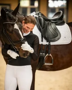 Polo de concours manches longues Senah QHP - Tissu extensible