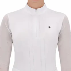 Polo de concours manches longues Senah QHP - Tissu extensible