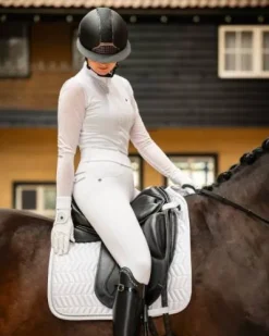 Polo de concours manches longues Senah QHP - Tissu extensible