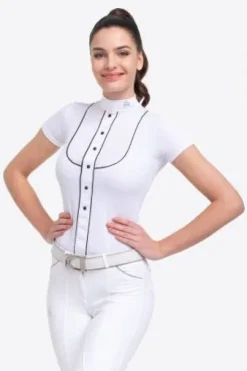 Polo de concours équestre GENTLE RIVER - Cavalliera - Manches courtes