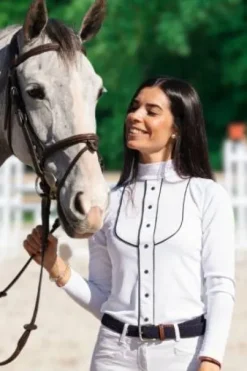 Polo de concours équestre GENTLE RIVER - Cavalliera - Manches longues