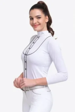 Polo de concours équestre GENTLE RIVER - Cavalliera - Manches longues