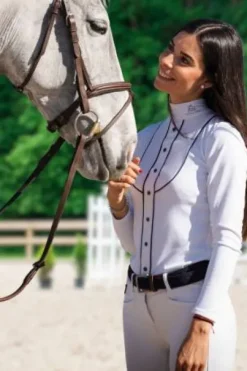 Polo de concours équestre GENTLE RIVER - Cavalliera - Manches longues