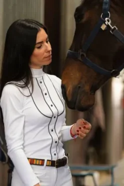 Polo de concours équestre GENTLE RIVER - Cavalliera - Manches longues