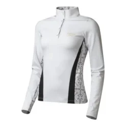 Polo manches longues Blanc/Or - Equito