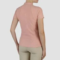 Polo technique manches courtes zip paillettes - HORKA - Tissu respirant