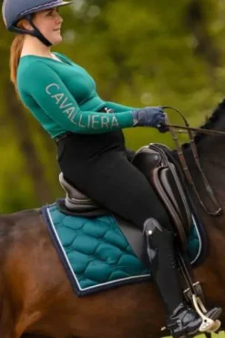 Polo technique manches longues Rose Gold - Cavalliera - Performance