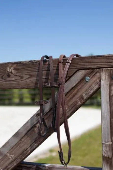 Rênes hunter en cuir et caoutchouc - HFI