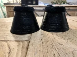 SUPERBES CLOCHES IMITATION CROCO NOIR