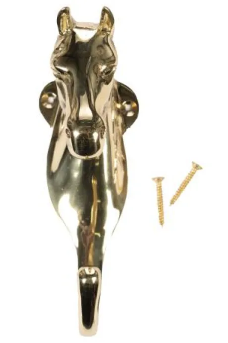 Supporte Tete De Cheval 1 Crochet Laiton HKM