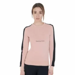 Sweat-shirt à col rond cameo rose - EQUESTRO