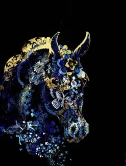 Tableaux de chevaux, poneys, ânes , chien