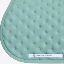 Tapis de selle brodé vert menthe - Cavalleria toscana - respirabilité optimale