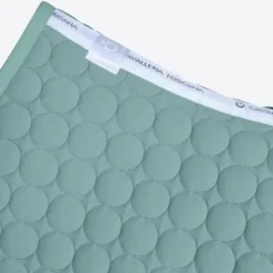 Tapis de selle circle quilted vert menthe - Cavalleria toscana - coton 3d
